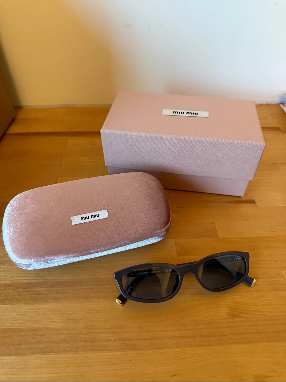 Miu Miu Brown Sunglasses with original case and box